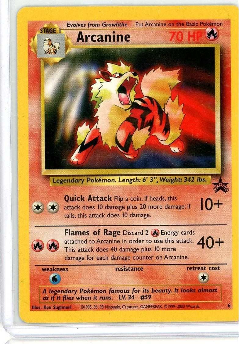 Arcanine 1999 Pokemon WoTC Promo #6