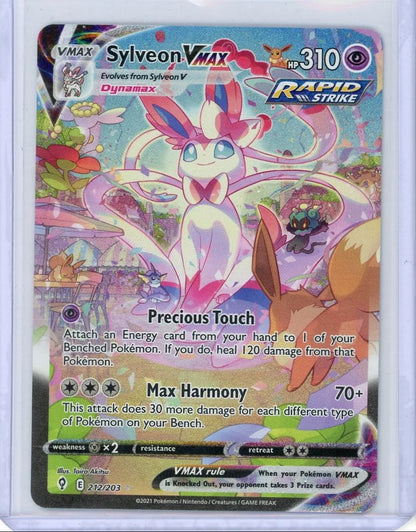 Sylveon VMAX 2021 Pokemon Evolving Skies Alt Art rare #212/203