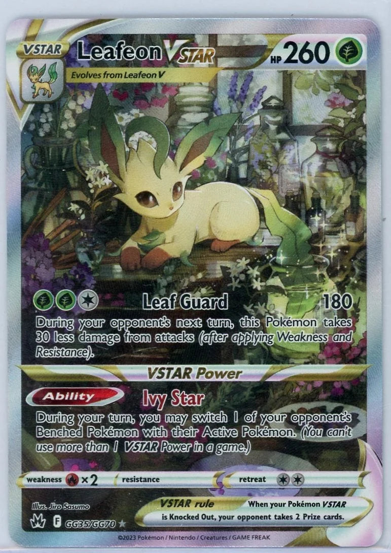 Leafeon Vstar Pokémon Crown Zenith Galarian Gallery #GG35/GG70