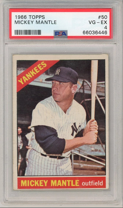 Mickey Mantle 1966 Topps #50 PSA 4
