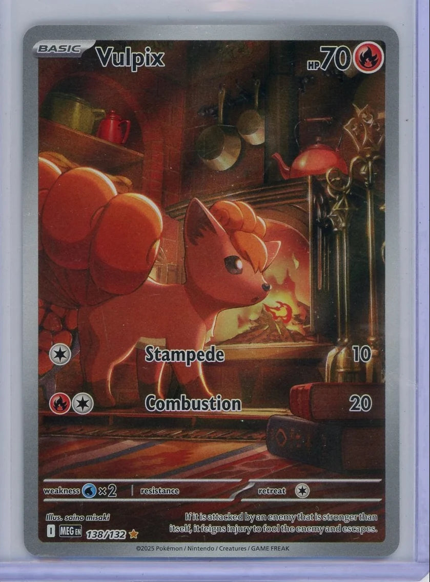 Vulpix Pokémon Mega Evolution Illustration Rare #138/132