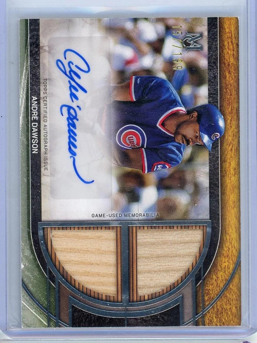 Andre Dawson 2025 Topps Museum Collection Dual Relic Autograph #'d 157/199