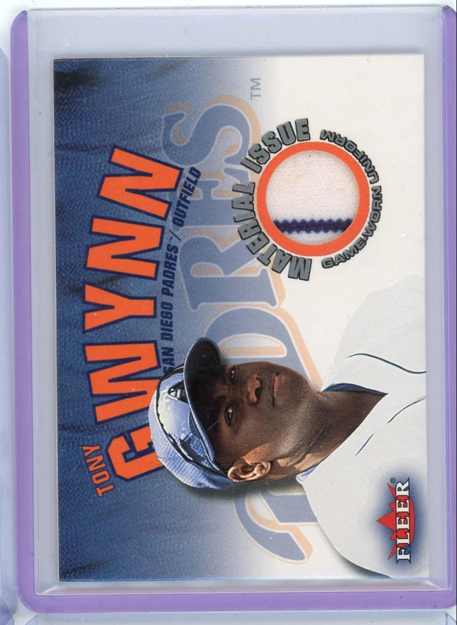 Tony Gwynn 2001 Fleer Material Issue Relic