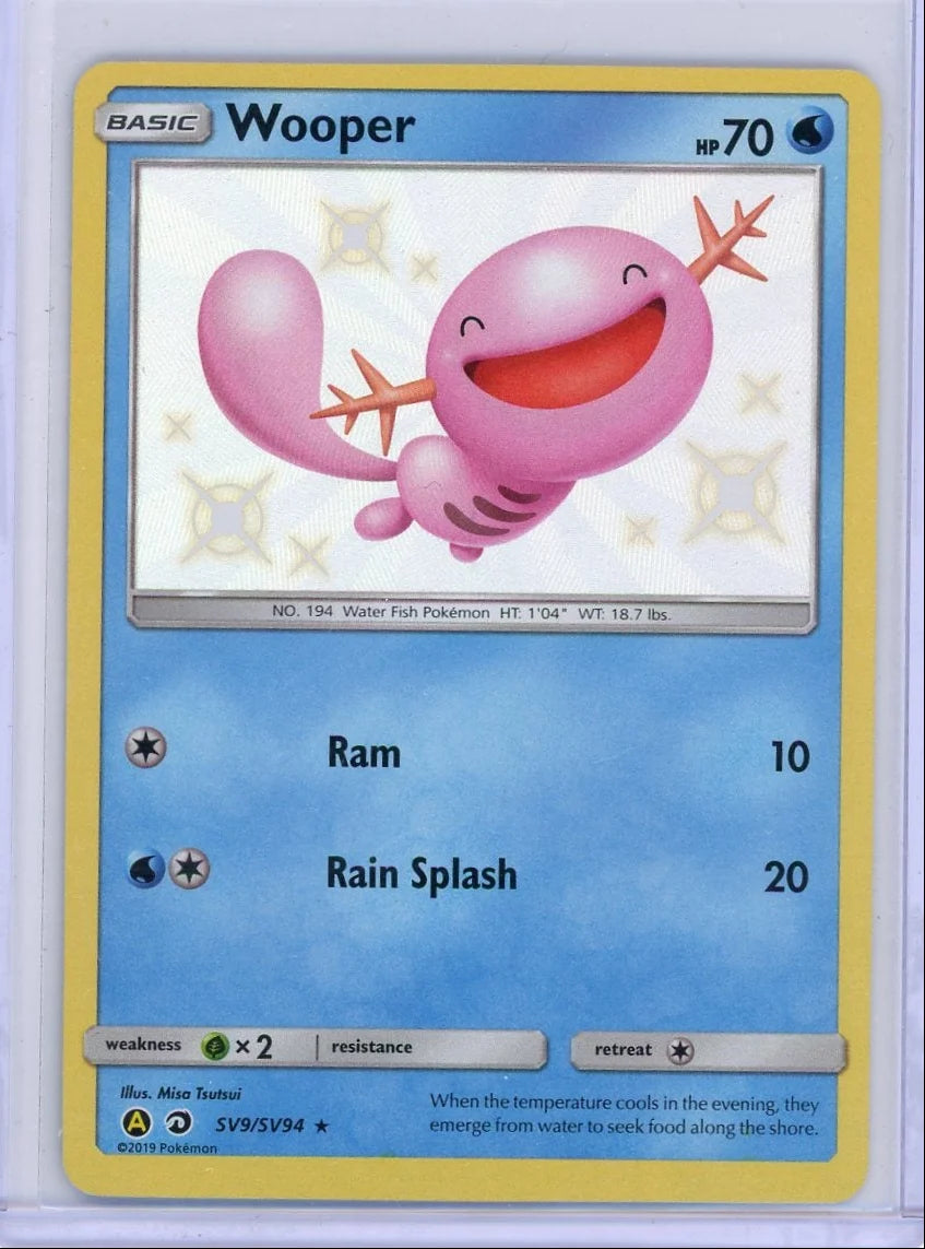 Wooper Pokémon Hidden Fates Baby Shiny #SV9/SV94