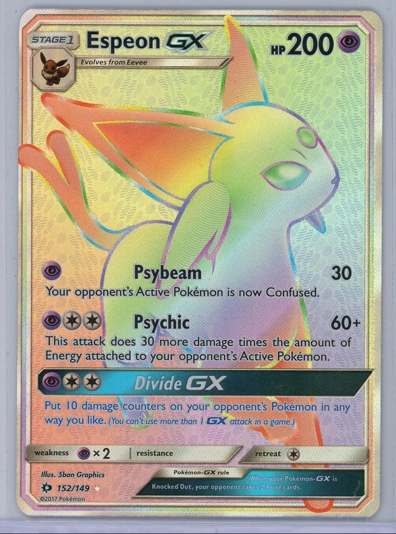 Espeon GX Pokémon Sun & Moon Secret Rare #152/149