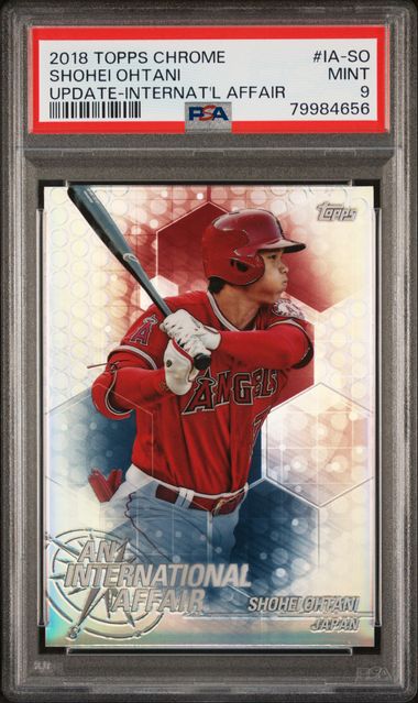 Shohei Ohtani 2018 Topps Chrome Update International Affair #IA-SO PSA 9
