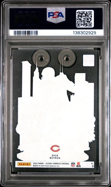 Dick Butkus 2024 Panini Clearly Donruss Downtown PSA 9