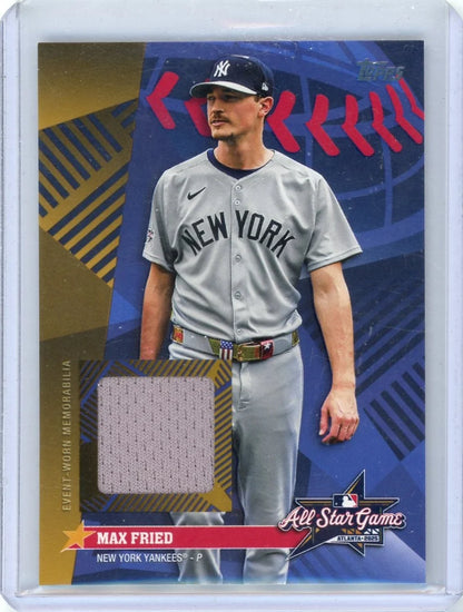 Max Fried 2025 Topps Update All-Star Stitches Gold #'d 07/50