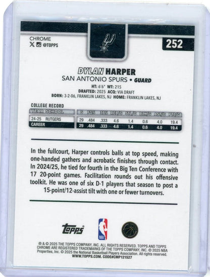 Dylan Harper 2025-26 Topps Chrome X-Fractor