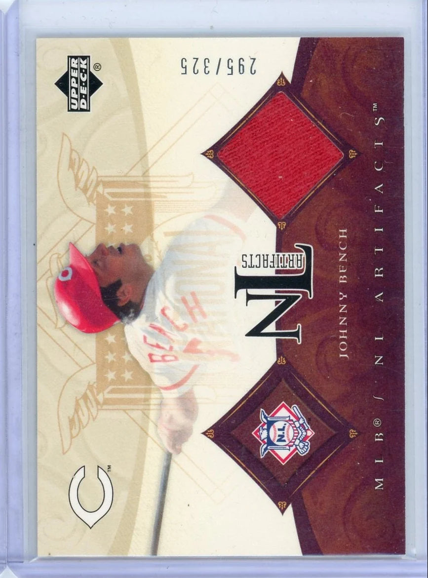 Johnny Bench 2005 Upper Deck NL Artifacts Relic #'d 295/325