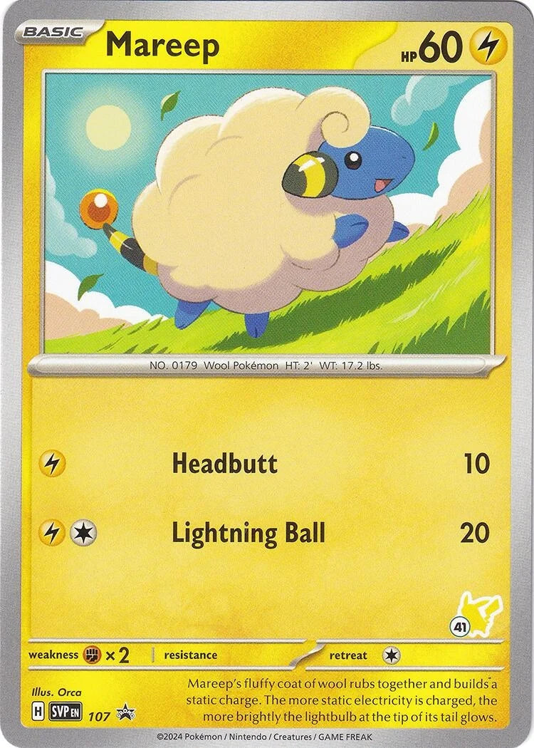 Mareep - Pikachu 41 (107) (Battle Academy 2024) (BA24)