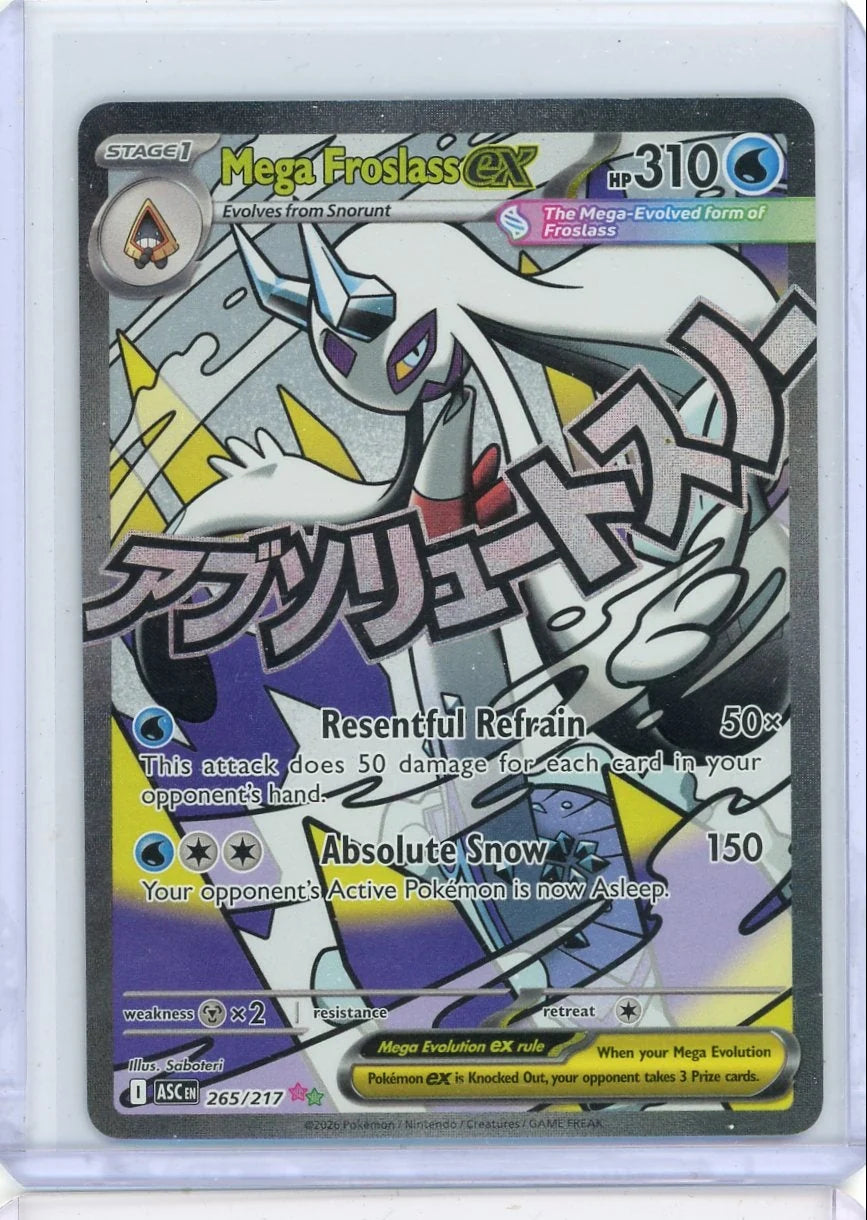 Mega Froslass ex Pokemon Ascended Heroes Mega Attack Rare 265/217