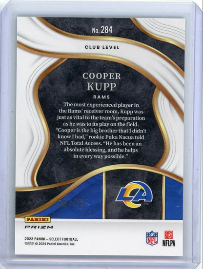 Cooper Kupp 2023 Panini Select Club Level Dragon Scale Prizm #'d 36/70