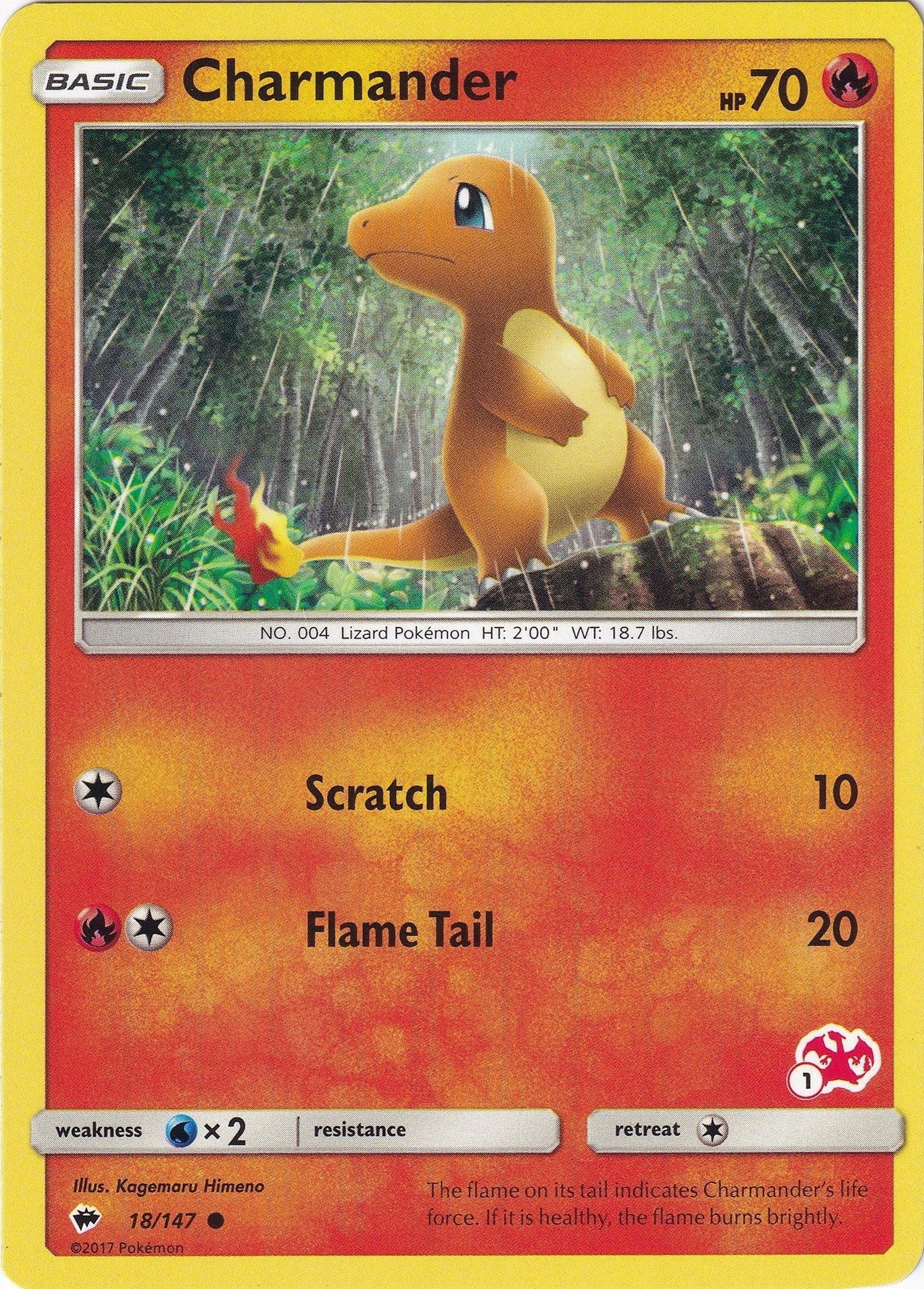 Charmander - 18/147 (#1 Charizard Stamped) (018/147) (Battle Academy) (BTA)