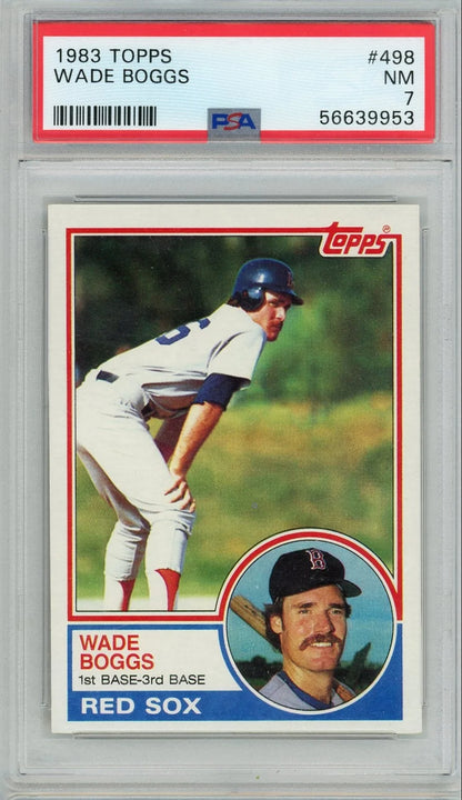 Wade Boggs 1983 Topps rookie card #498 PSA 7