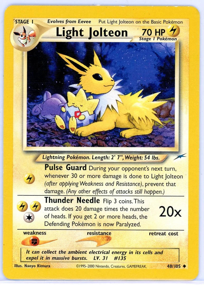 Light Jolteon Pokémon Neo Destiny Uncommon #48/105