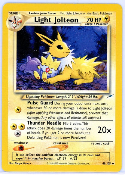 Light Jolteon Pokémon Neo Destiny Uncommon #48/105