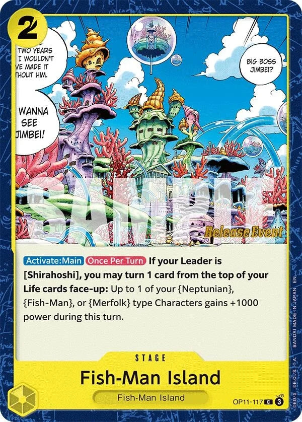Fish-Man Island (OP11-117) (A Fist of Divine Speed Release Event Cards) (OP11 RE)