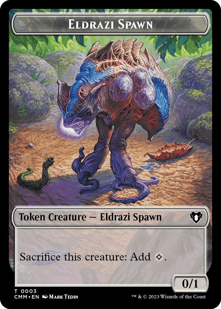 Eldrazi Spawn // Emblem - Ob Nixilis of the Black Oath Double-Sided Token (3 // 52) (Commander Masters)