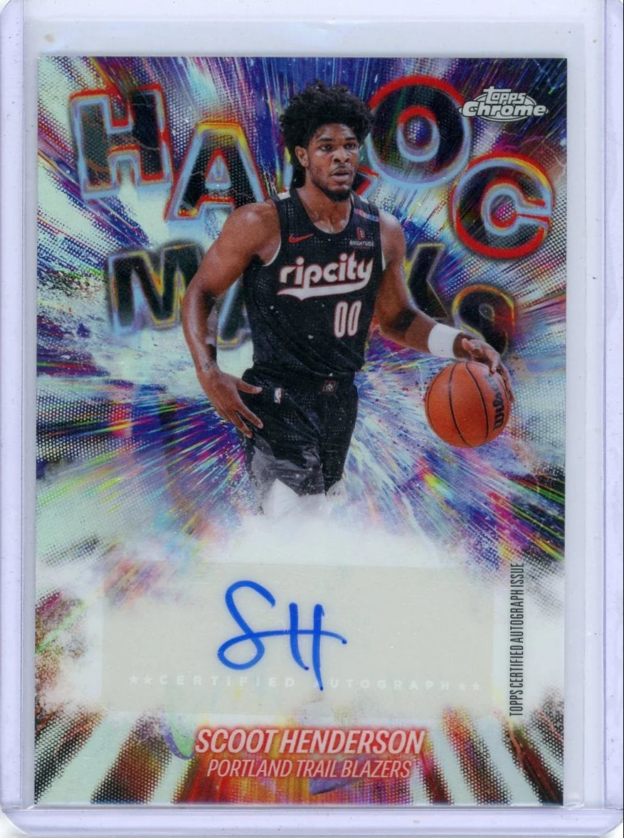 Scoot Henderson 2025-26 Topps Chrome Update Havoc Marks autograph