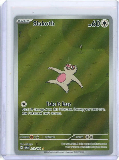 Slakoth 2024 Pokemon Surging Sparks rare holo 212/191