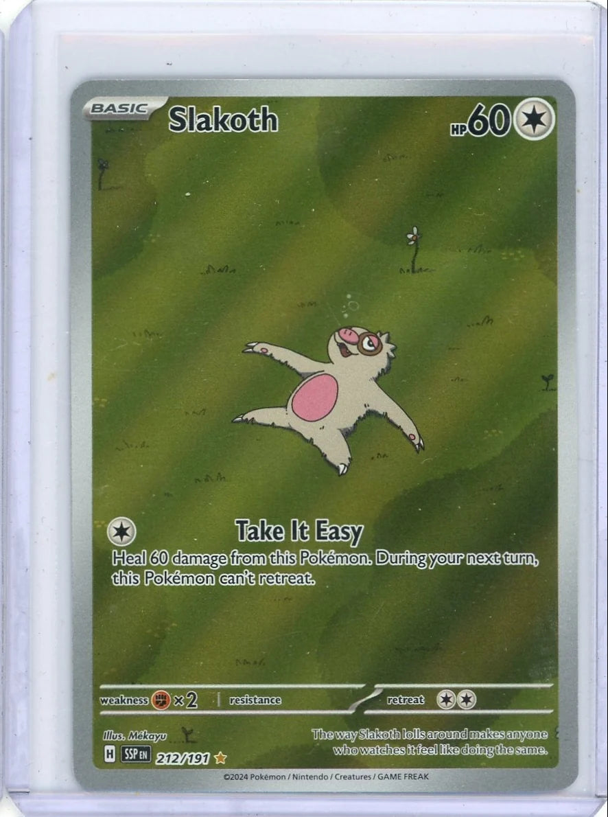 Slakoth 2024 Pokemon Surging Sparks rare holo 212/191