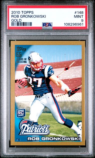 Rob Gronkowski 2010 Topps Gold RC PSA 9