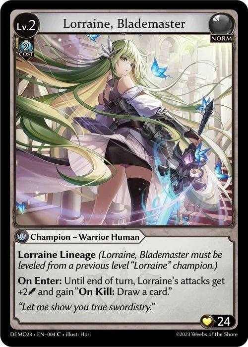 Lorraine, Blademaster (004) (2023 Demo Deck) (DEMO23)