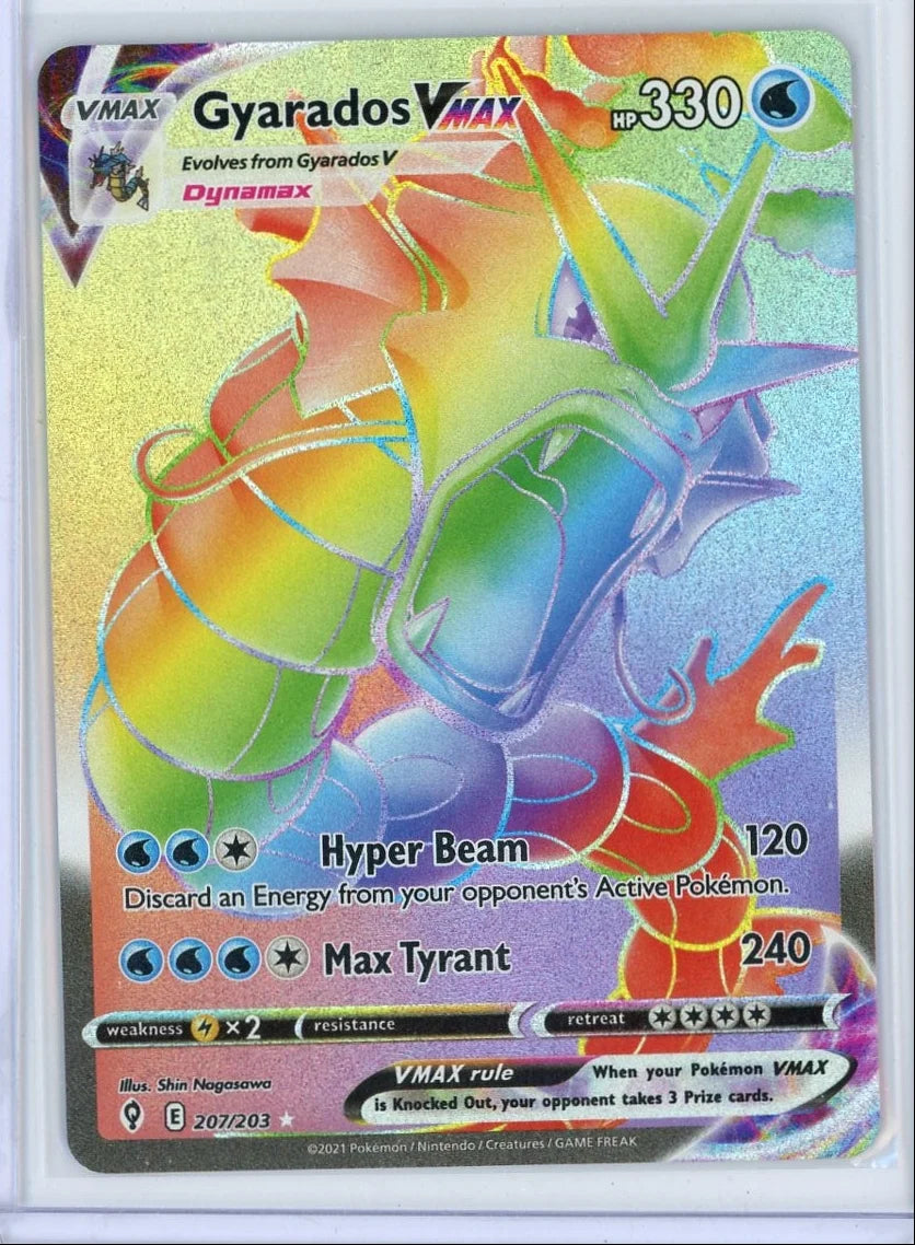 Gyarados Vmax Pokémon Evolving Skies Rainbow Rare #207/203
