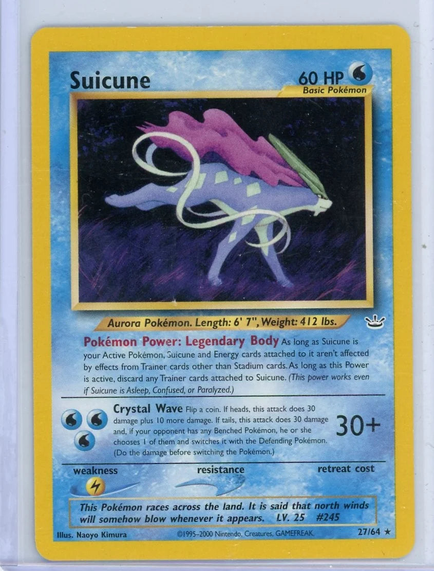 Suicune Pokémon Neo Revelation Non-Holo Rare #27/64