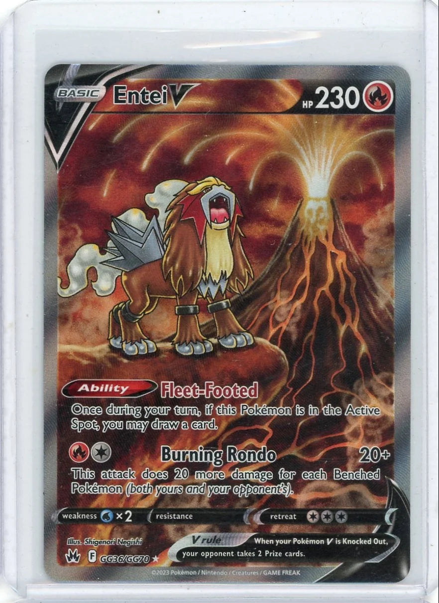 Entei V Pokemon Crown Zenith Ultra Rare #GG36/GG70