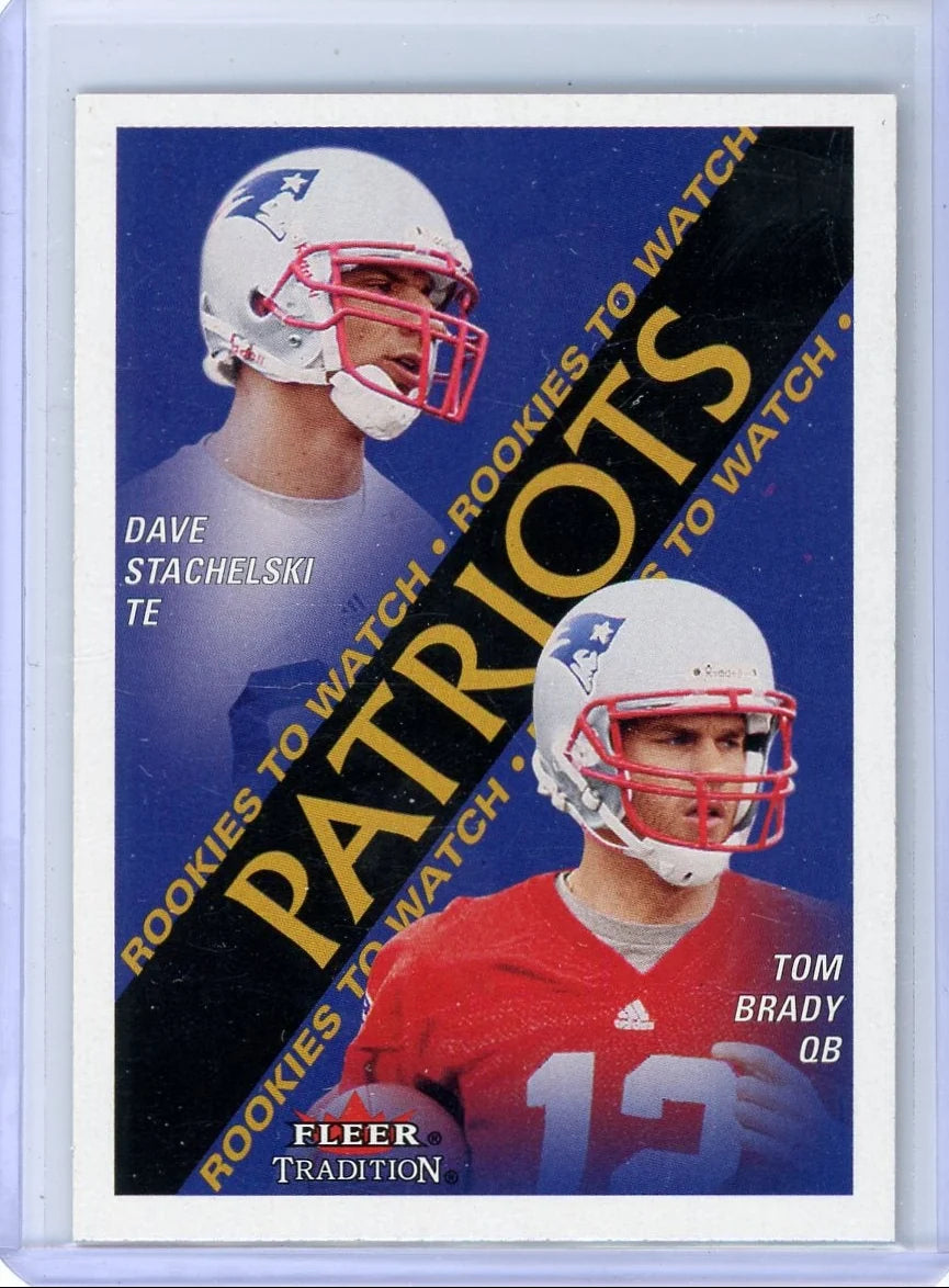 Tom Brady/Dave Stachelski 2000 Fleer Tradition Rookies to Watch