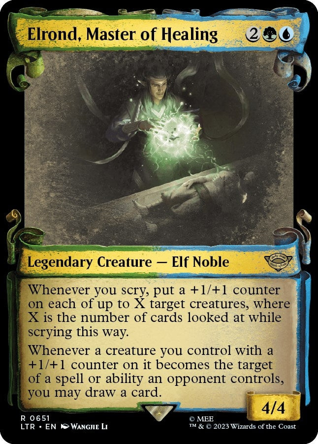 Elrond, Master of Healing (Showcase Scrolls) (651) (Universes Beyond: The Lord of the Rings: Tales of Middle-earth)