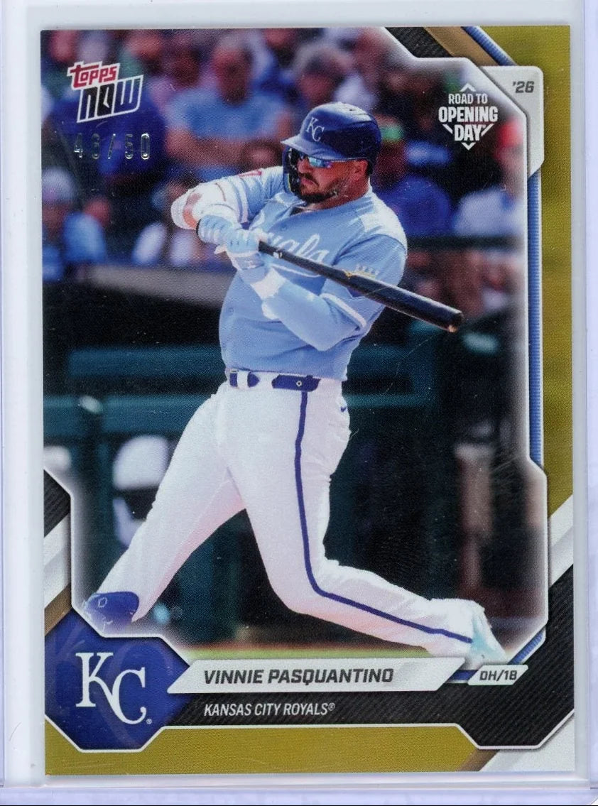 Vinnie Pasquantino 2026 Topps Now Opening Day Gold Foil #'d 46/50