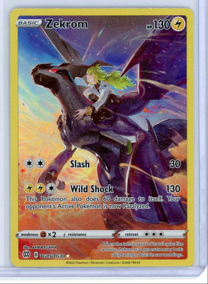 Zekrom Pokémon Brilliant Stars Trainer Gallery Full-Art #TG05/TG30
