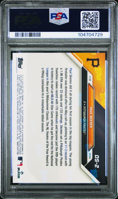 Paul Skenes 2024 Topps NOW #OS2 rookie card PSA 10