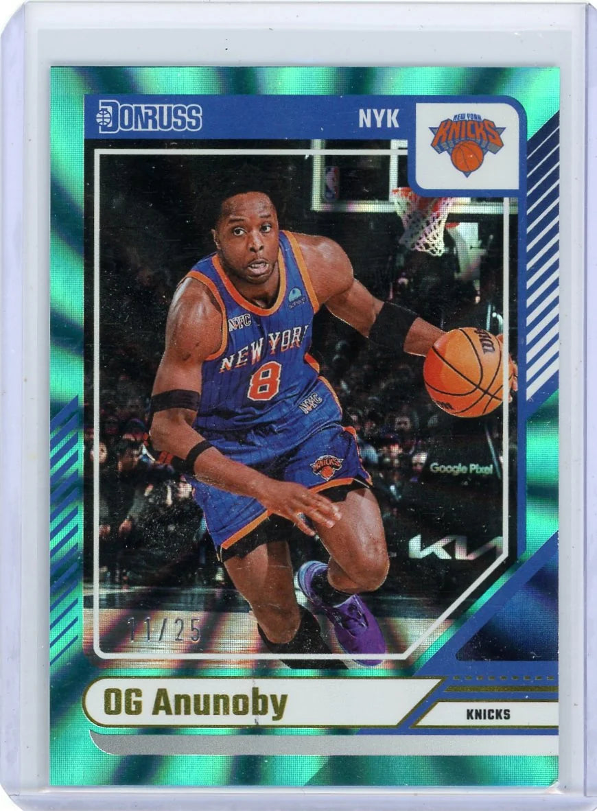 OG Anunoby 2024-25 Panini Donruss Holo Teal Laser #'d 11/25