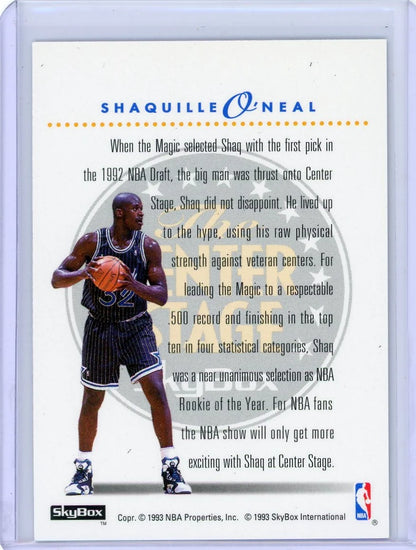 Shaquille O'Neal 1993 Skybox The Center Stage