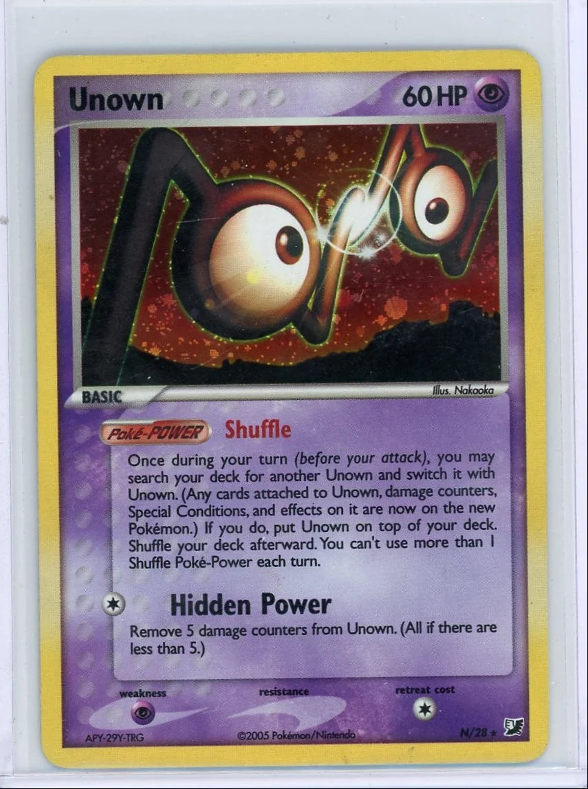 Unown Pokémon Unseen Forces Holo #N/28 (LP)
