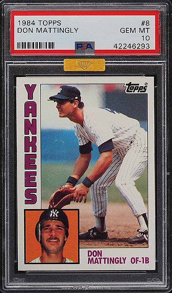 Don Mattingly 1984 Topps rookie card PSA 10 - MBA Gold Diamond Authenticated