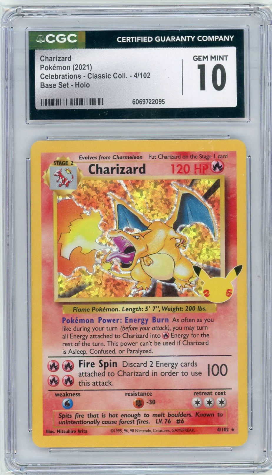 Charizard Pokémon Celebrations Classic Collection #4/102 CGC 10