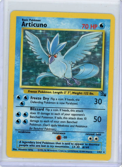 Articuno 1999 Pokemon Fossil Holo #2/62