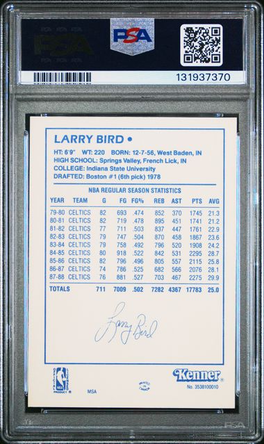 Larry Bird 1988 Kenner Starting Lineup PSA 9