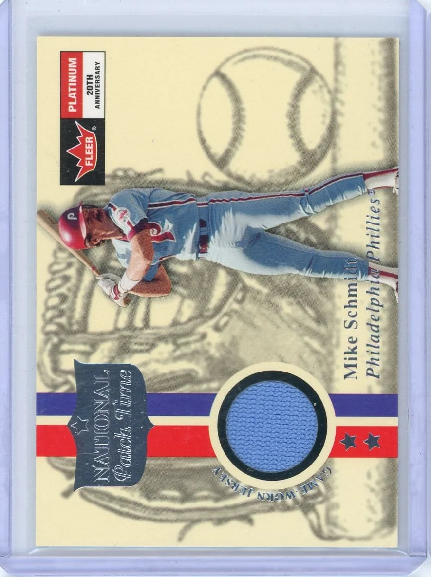 Mike Schmidt 2001 Fleer Platinum National Patch Time Relic