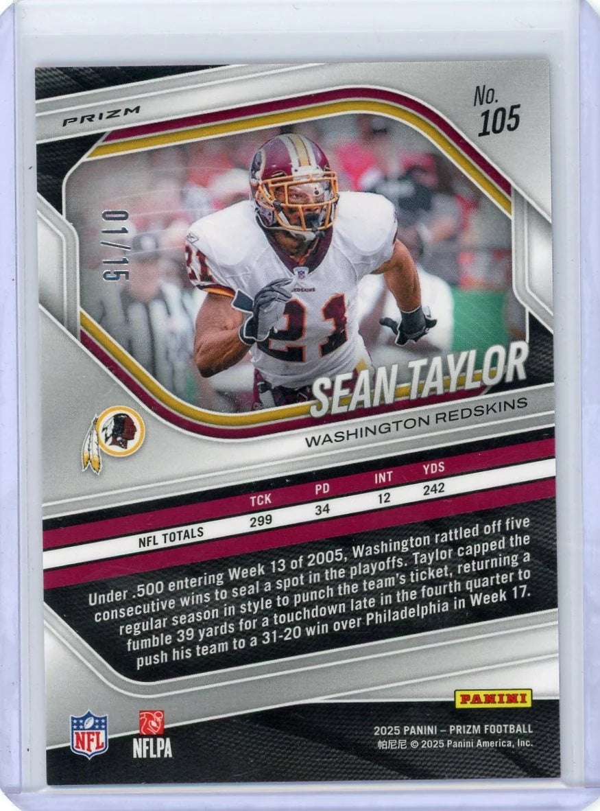 Sean Taylor 2025 Panini Prizm Cherry Blossom prizm #'d 01/15