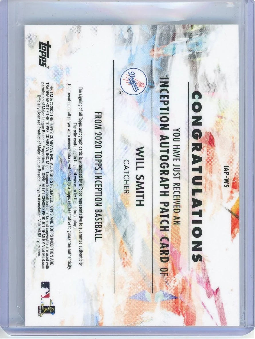 Will Smith 2020 Topps Inception autograph relic #'d 018/155