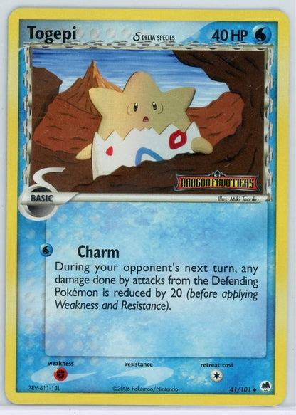 Togepi 2006 Pokemon Dragon Frontiers reverse holo (stamped) #41/101 LP