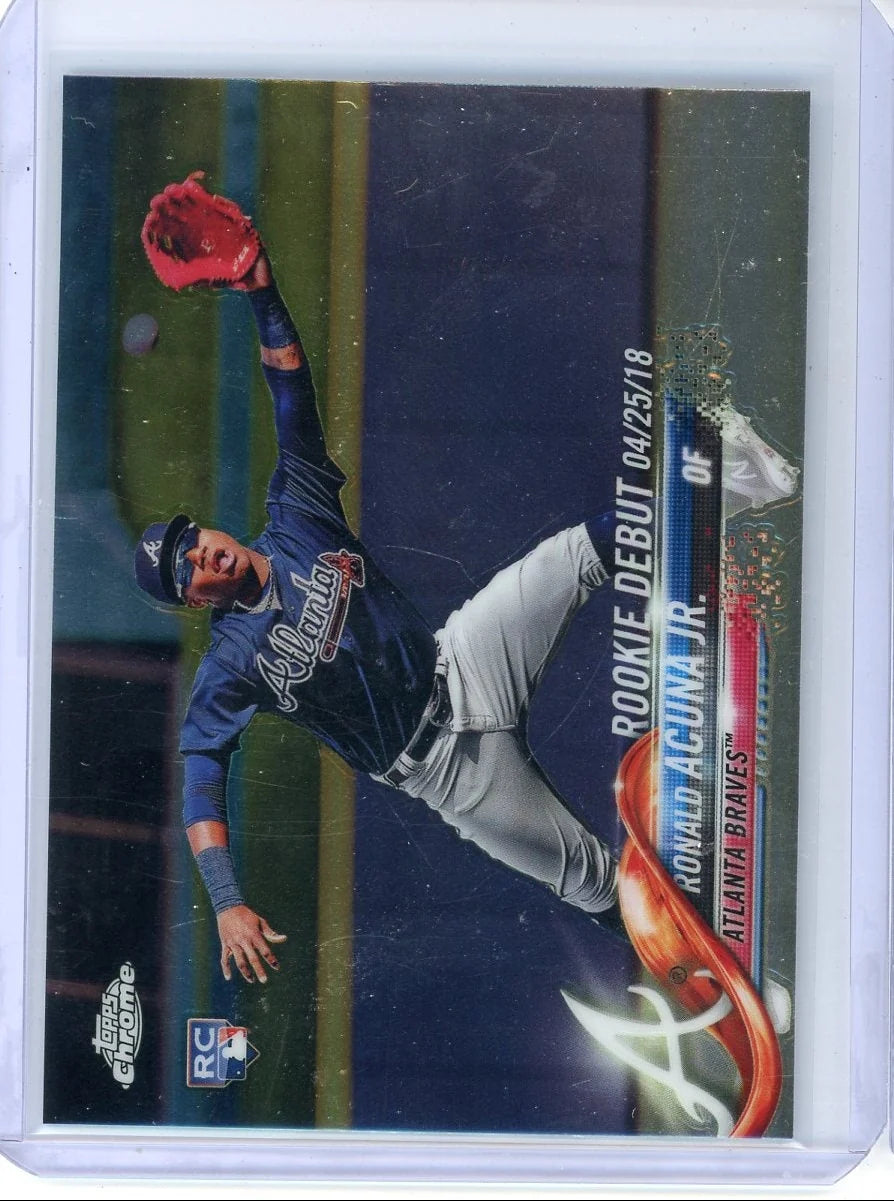 Ronald Acuna Jr. 2018 Topps Chrome Update Rookie Debut RC