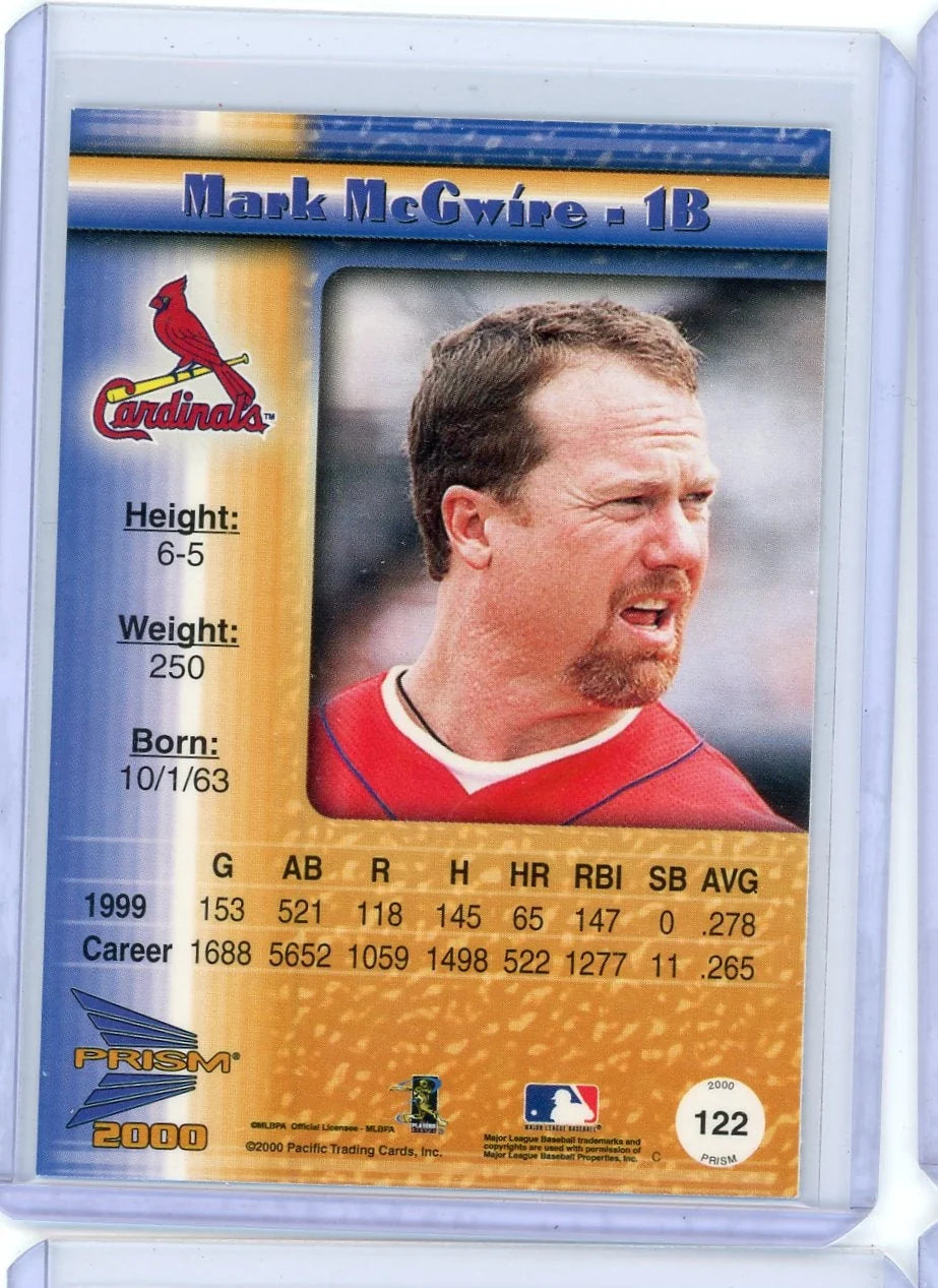 Mark McGwire 2000 Pacific Prism #'d 028/160
