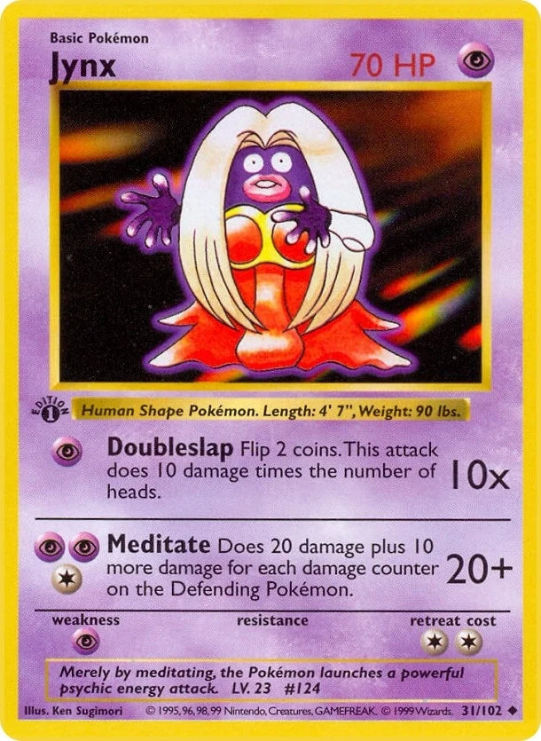 Jynx (031/102) (Base Set (Shadowless)) (BSS)